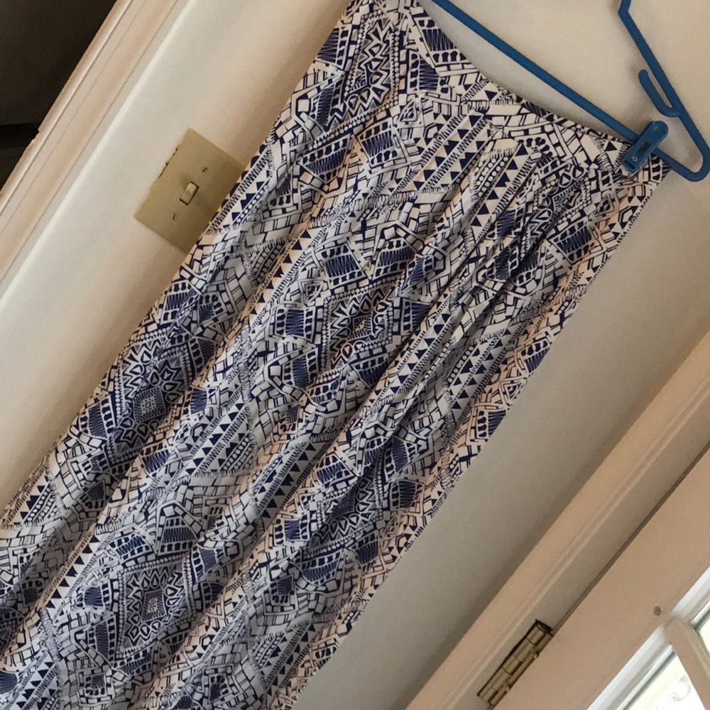 Tribal print maxi skirt